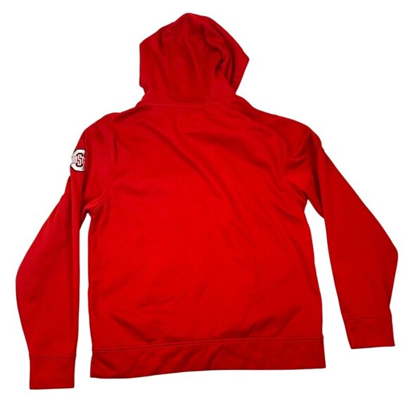 Ohio State Men's Hoodie Sweatshirt M Scarlet & Gray Red Pullover Fleece - Picture 2 of 8